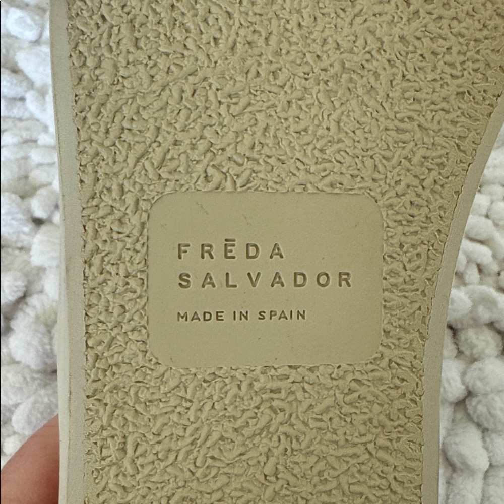 FREDA SALVADOR Eddy D’Orsay slip on shoes size 6.5 cream croc-embossed leather - Picture 6 of 7